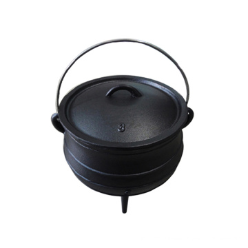 Südafrika schwarze Malerei Camping 3 Beine Pot Cast Iron Kessel